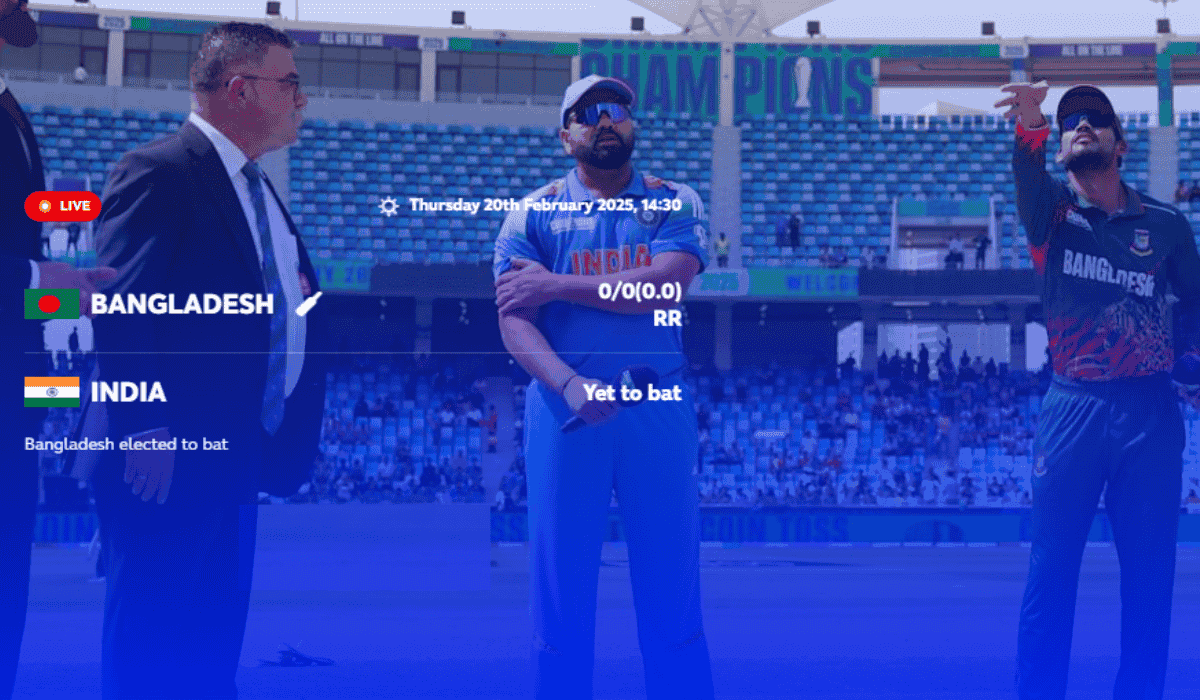 Ind vs Ban Champions Trophy 2025