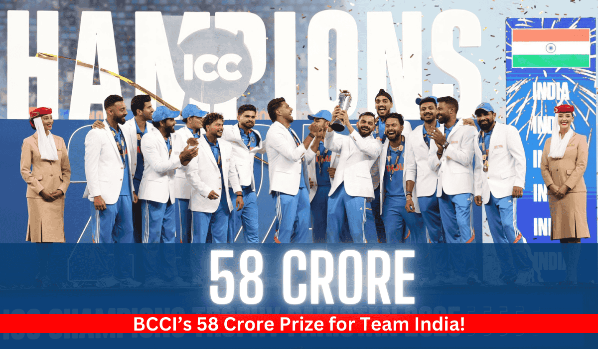 58 Crore Prize Reward for Team India